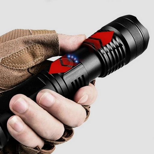 MOCNA LATARKA TAKTYCZNA WOJSKOWA LED cree XHP90 DUŻY AKUMULATOR + USB ZOOM