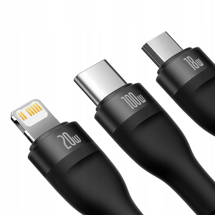 Baseus Flash Series II kabel USB Typ C - USB Typ C / Lightning / micro USB