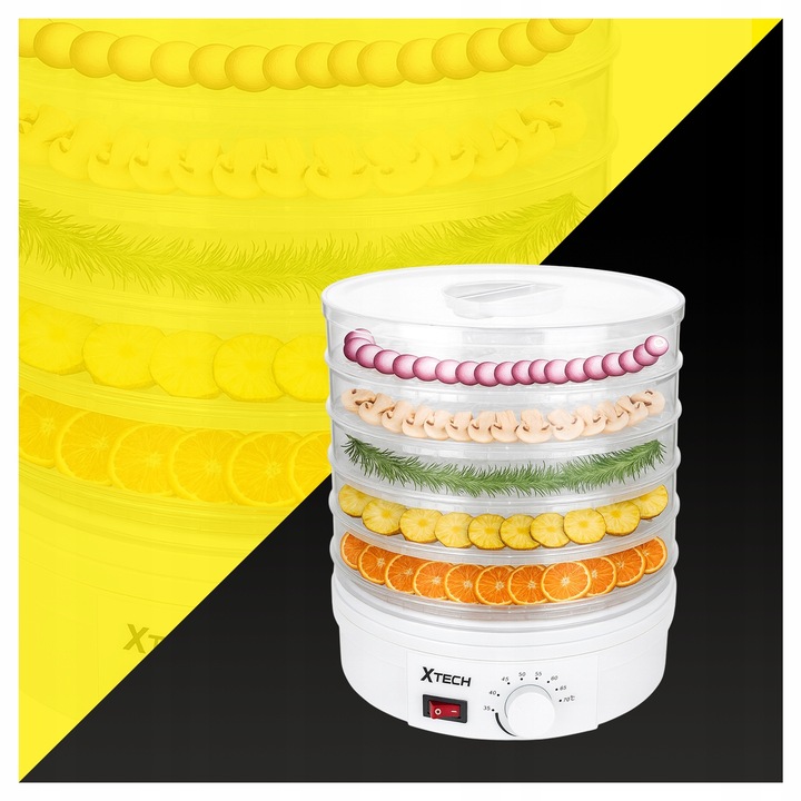 SUSZARKA SPOŻYWCZA DO GRZYBÓW OWOCÓW WARZYW ZIÓŁ ŻYWNOŚCI 5 POZIOMÓW