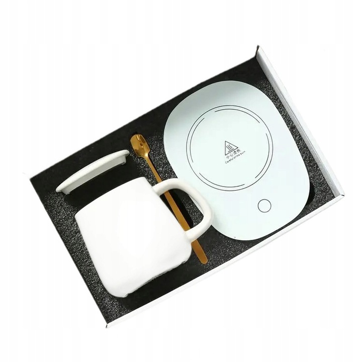 Kubek ceramiczny DO HERBATY Podgrzewacz USB Łyżka PREZENT Kubek Świąteczny