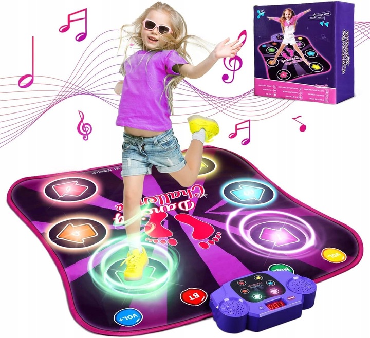 gra dla dzieci mata taneczna pianinko gra muzyczne wyzwanie 5 trybów 6 led