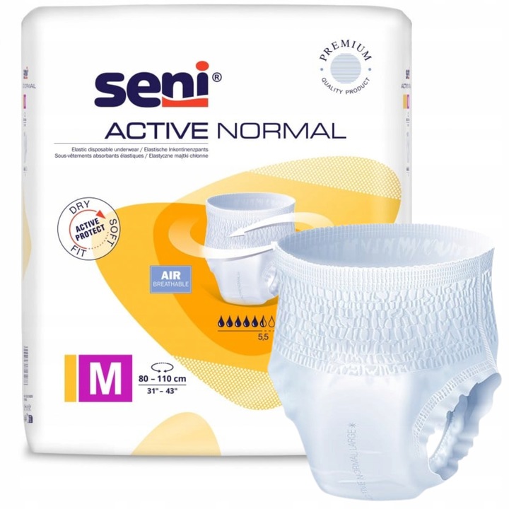 SENI ACTIVE NORMAL M MAJTKI CHŁONNE DLA DOROSŁYCH 30 SZT.