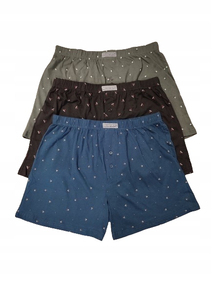 3-PAK BOKSERKI ~ M ~ 100% BAWEŁNA luźne szorty bawełniane SPODENKI