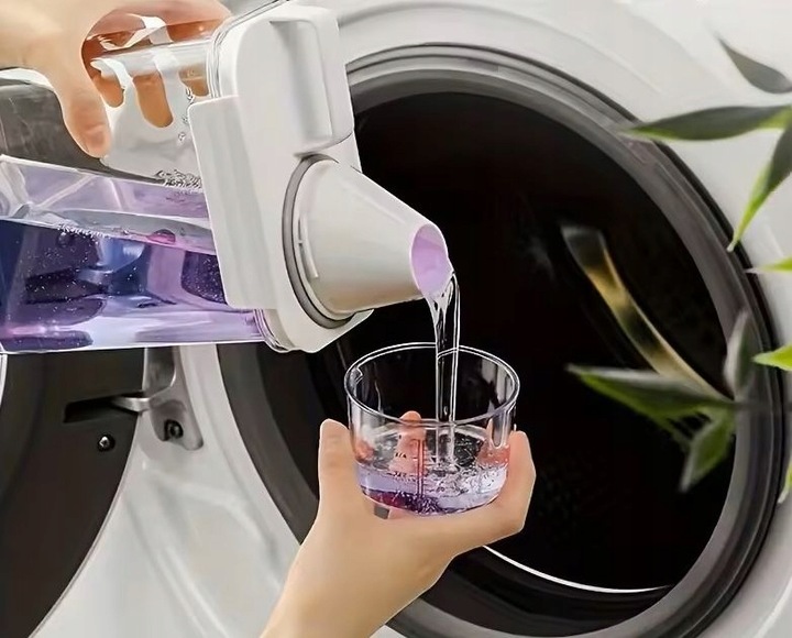 POJEMNIK NA PROSZEK DO PRANIA Z MIARKĄ PŁYN DO PŁUKANIA PUDEŁKO 1100ml