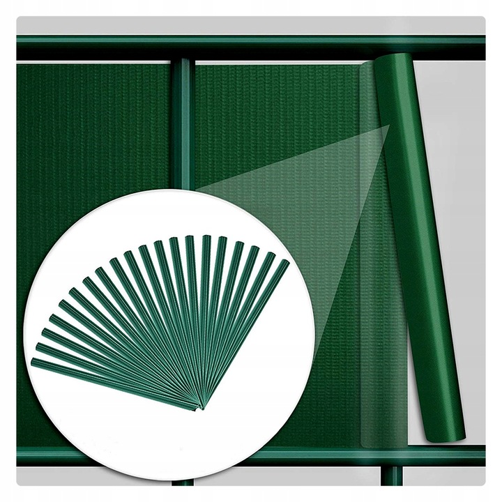 Taśma ogrodzeniowa ZIELONA 19cm x 35m mocna osłona ogrodzenie panelowe