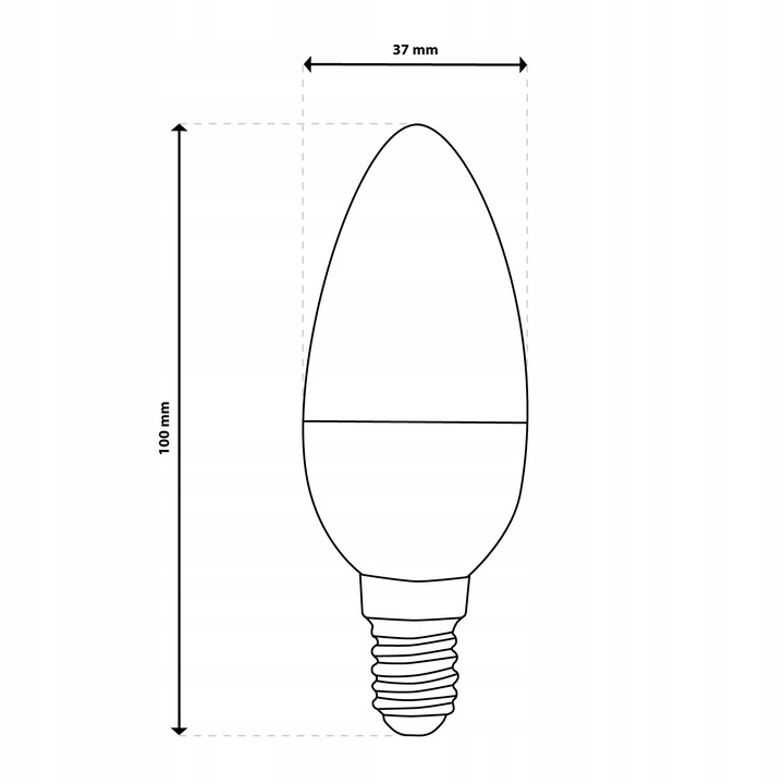 6x Żarówka LED E14 Świeczka 10W = 100W 4000K Neutralna LUMILED NIE