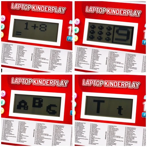 LAPTOP EDUKACYJNY DLA DZIECI KINDERPLAY NAUKA LICZENIA LITERKI GRY 120