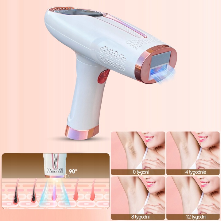 DEPILATOR IPL do WŁOSÓW CIAŁA NÓG LASEROWY BEZPIECZNY BEZBOLESNY CHŁODZENIE