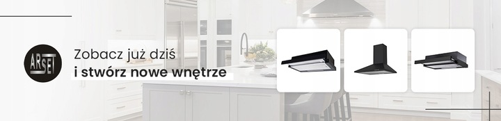 Czarny okap kuchenny do zabudowy Bora 52cm Black pochłaniacz