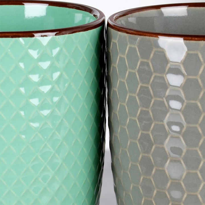 4x Kubki KOLOROWE do picia kawy herbaty ziół zestaw kubków kubek na prezent