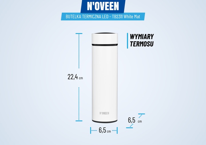 SZCZELNY TERMOS BUTELKA TERMICZNA KUBEK Z TERMOMETREM NA KAWĘ HERBATĘ SITKO
