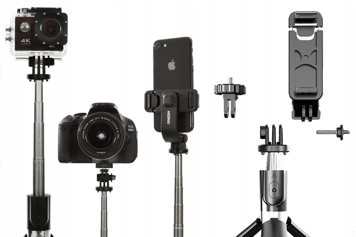 SELFIE-STICK KIJEK DO TELEFONU KAMER GOPRO STATYW SKŁADANY TRIPOD WEBSKI