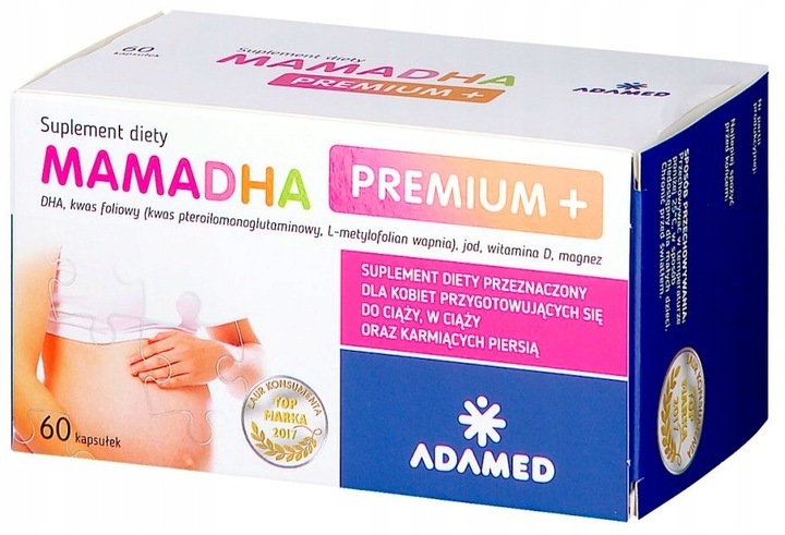 MamaDHA Premium+ DHA witaminy dla mamy 120kapsułek