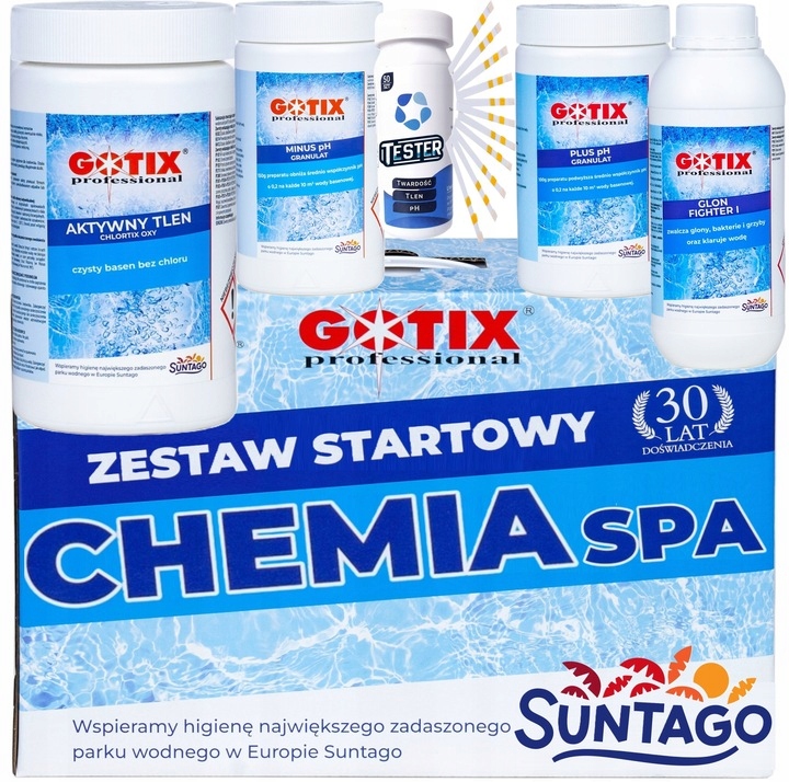 Chemia do Basenu Jacuzzi SPA Polski Zestaw Chemii Basenowej z Chlorem 9 w 1