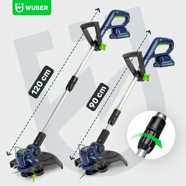 PODKASZARKA AKUMULATOROWA KOSA WYKASZARKA NA KOŁACH ŻYŁKI NOŻE AKU 2AH