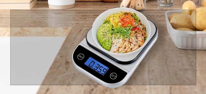 WAGA KUCHENNA 1G - 5KG DOTYKOWE PRZYCISKI ELEKTRONICZNA TIMER