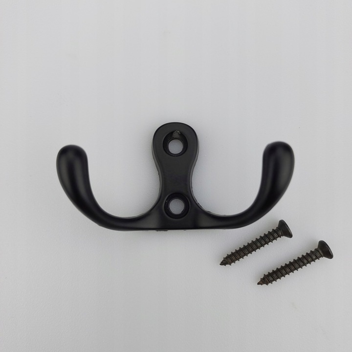 10x WIESZAK ŚCIENNY NA UBRANIE HACZYK CZARNY NA UBRANIE DW19