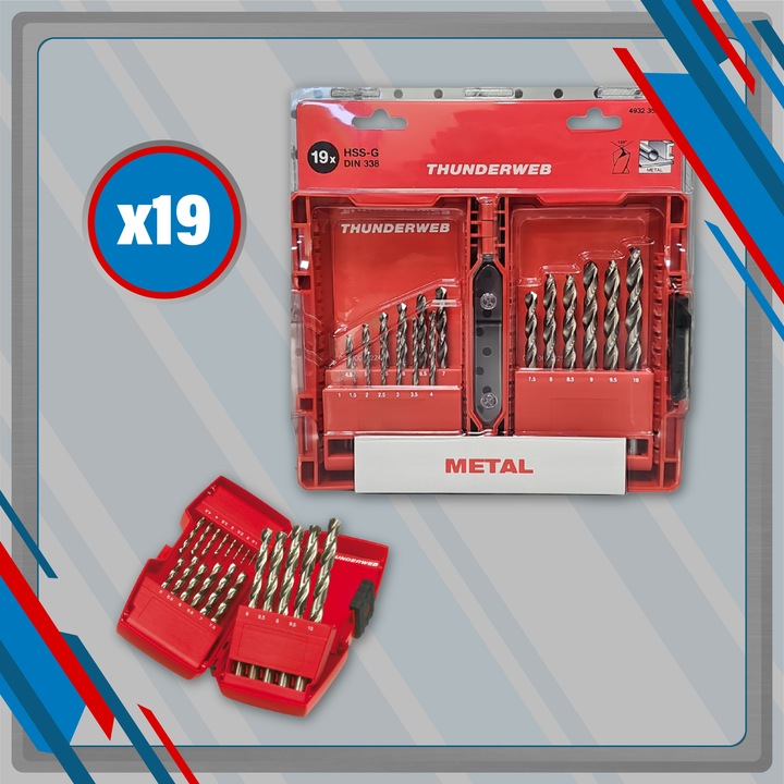 Wiertła do metalu zestaw wierteł hss-g mm wiertło 19 szt komplet Milwaukee