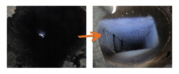 ŚRODEK DO CZYSZCZENIA KOMINA PIECA PROSZEK DO USUWANIA SADZY SMOŁY TAJFUN