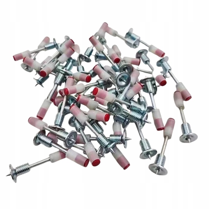 100x Gwoździe do pistoletu do betonu metalu drewna gwoździarki Gwint