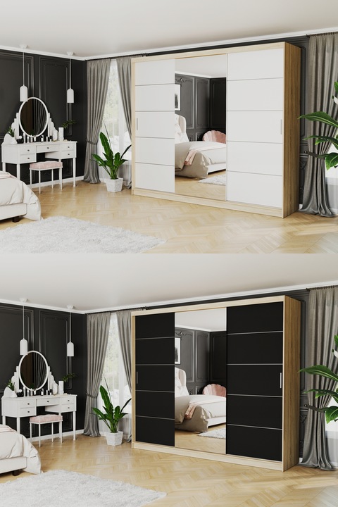 Szafa przesuwna Norvio I 250 cm z lustrem