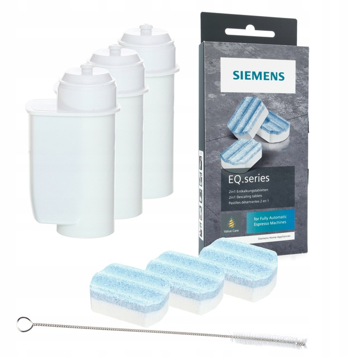 TABLETKI ODKAMIENIAJĄCE SIEMENS TZ80002 + 3 FILTRY + SZCZOTECZKA