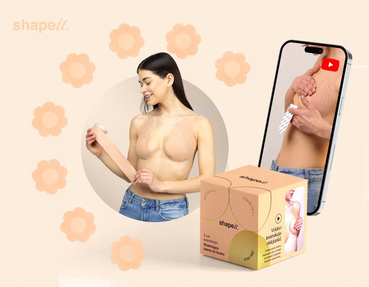 ORYGINALNA TAŚMA DO BIUSTU TAŚMA DO MODELOWANIA BIUSTU PIERSI + INSTRUKCJA