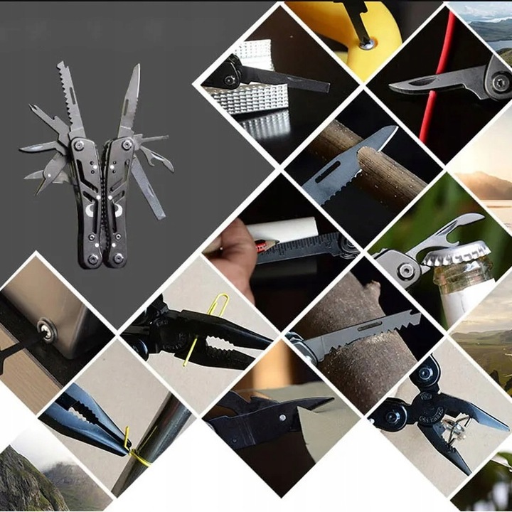 MULTITOOL NARZĘDZIE WIELOFUNKCYJNE SCYZORYK 21w1 ZESTAW BITÓW ETUI ZESTAW