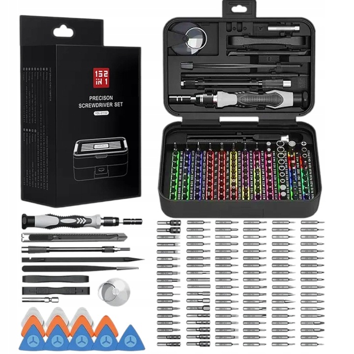 PROFESJONALNY ZESTAW narzędzi śrubokrętów wkrętaki torx bity DUŻY 132