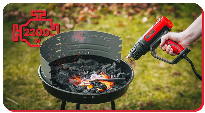 OPALARKA ELEKTRYCZNA Z REGULACJĄ 2 BIEGI LCD 50-650°C 2200W MOCNA +5