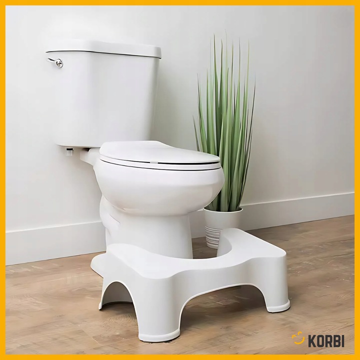 PODNÓŻEK TOALETOWY PODEST ŁAZIENKOWY TABORET BIAŁY