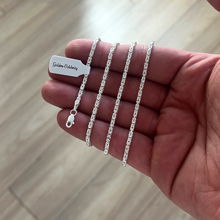 SREBRNY ŁAŃCUSZEK MĘSKI SPLOT KRÓLEWSKI 50 CM SREBRO 925 + GRATISY + GRAWER