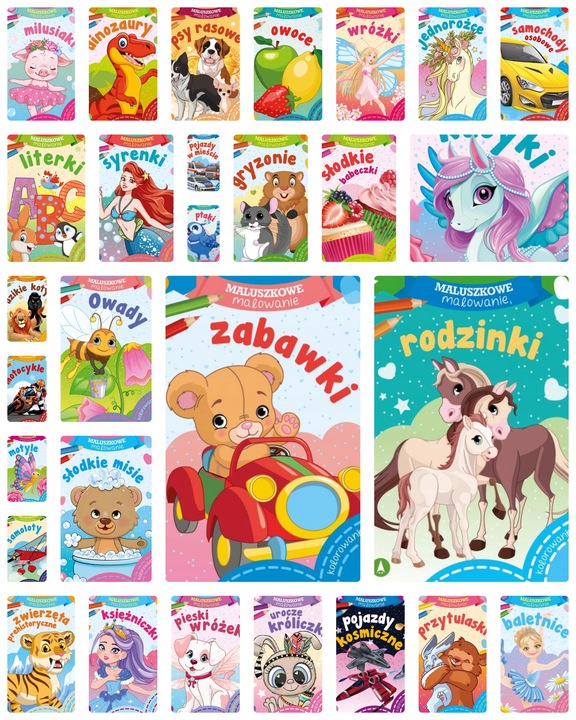 ZESTAW Kolorowanek Maluszkowe Malowanie DLA DZIECI