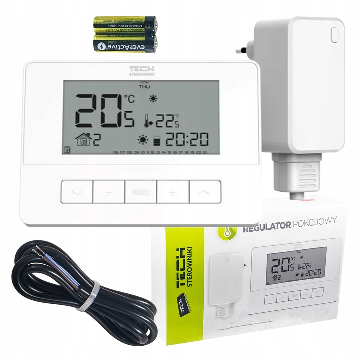STEROWNIK REGULATOR TERMOSTAT POKOJOWY T-4.2 BEZPRZEWODOWY TYGODNIOWY TECH