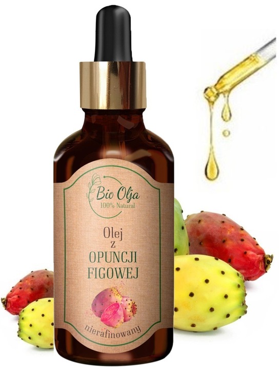 LUKSUSOWY Olej z OPUNCJI Figowej Nierafinowany z MAROKO 50ML BioOlja