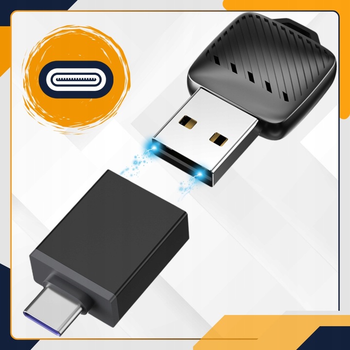 Mini Bezprzewodowy Adapter 2w1 CarPlay Android Auto WiFi Bluetooth