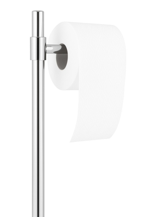 Stojak z uchwytem na papier toaletowy i szczotka do WC zestaw chrom YOKA