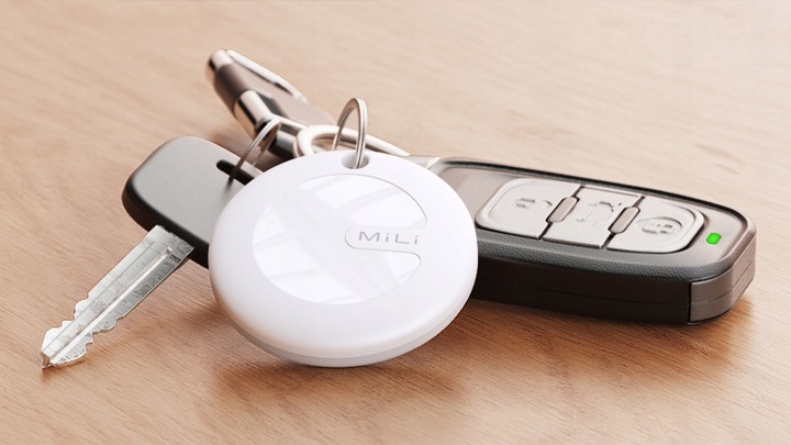 MiLi MiTag Lokalizator GPS IOS APPLE BT + Etui Brelok do plecaka