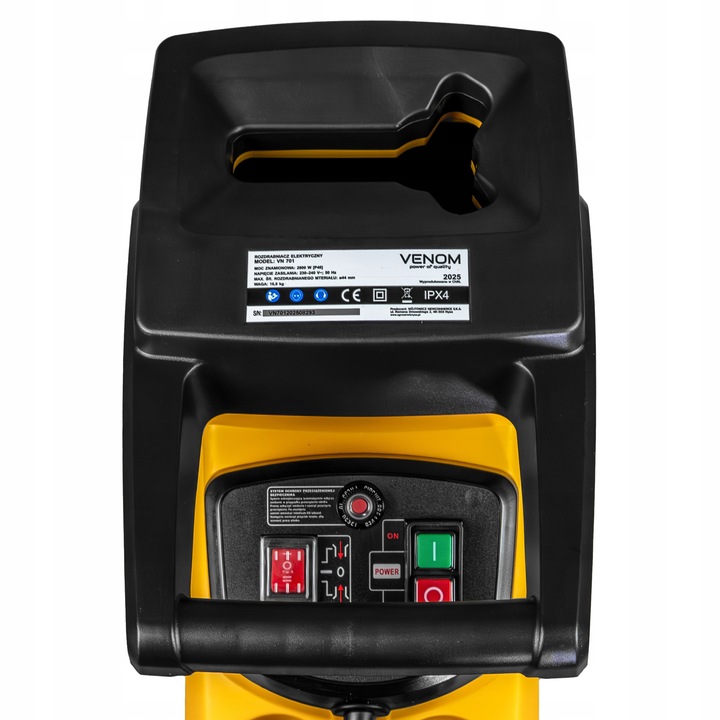 ELEKTRYCZNY ROZDRABNIACZ VENOM RĘBAK DO GAŁĘZI PRO MOCNY SILNIK 2X