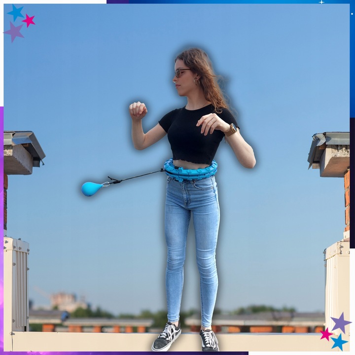 HULA HOP z Obciążeniem Odchudzające Obciążnikiem z Wypustkami SMART HULAHOP