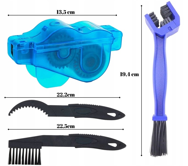 SMAR do ŁAŃCUCHA rowerowego ZESTAW warunki SUCHE MOKRE ZMIENNE + 4 Szczotki