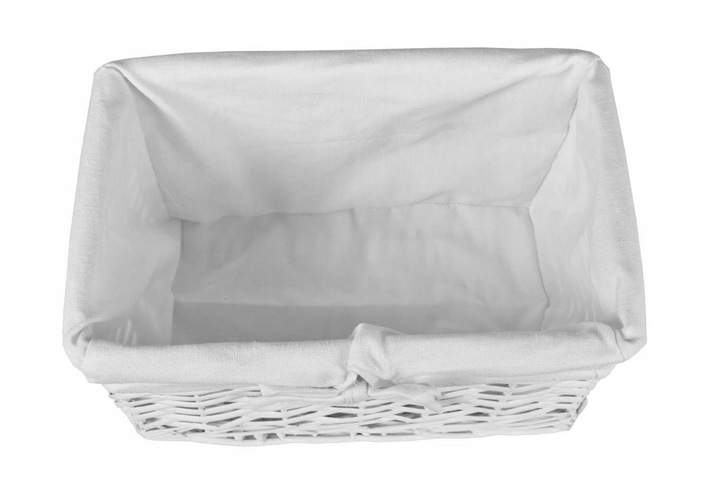 KOSZ WIKLINOWY BIAŁY KOSZYK POJEMNIK DEKORACYJNY DO SALONU ŁAZIENKI 30