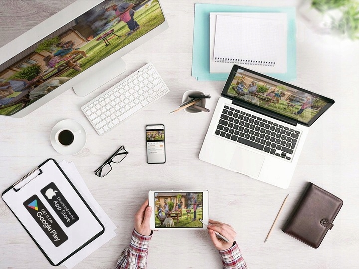 Zewnętrzna Kamera WiFi Obrotowa 4MPx Tuya SMART Bezprzewodowa SZARA CZARNA