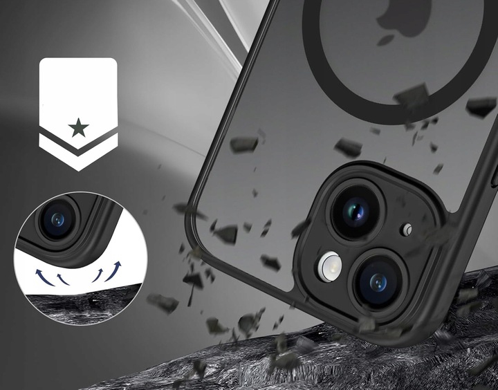 Etui do iPhone 13 |14 do MagSafe MATT CASE WZMACNIANE 360° MOCNE PREMIUM