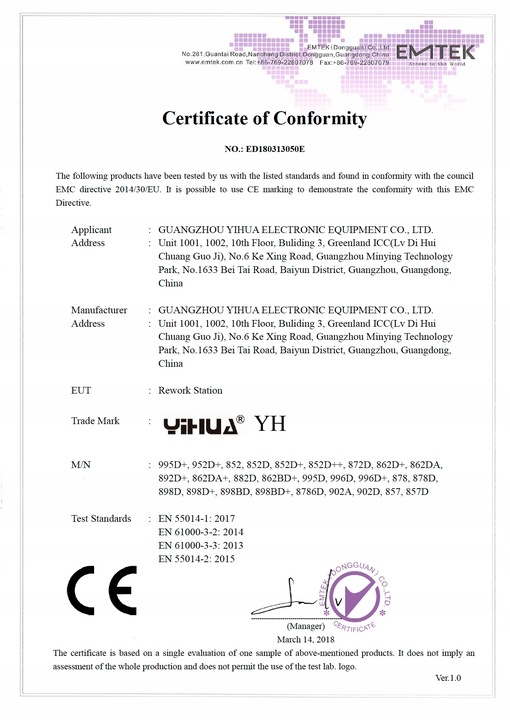 STACJA LUTOWNICZA KOLBOWA PRECYZYJNA YIHUA 937D Z WYŚWIETLACZEM LED