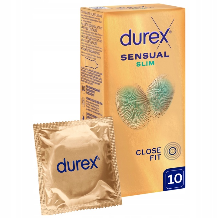 Prezerwatywy DUREX SENSUAL SLIM super cienkie dopasowane nawilżone 10 szt.