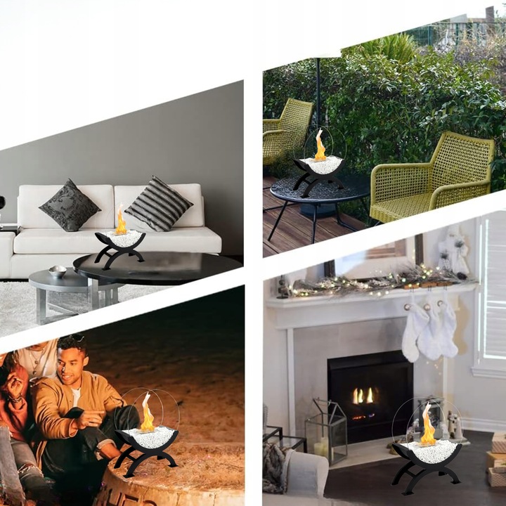 BIOKOMINEK WOLNOSTOJĄCY BEZDYMNY DO DOMU NA TARAS OGRODOWY BIO KOMINEK