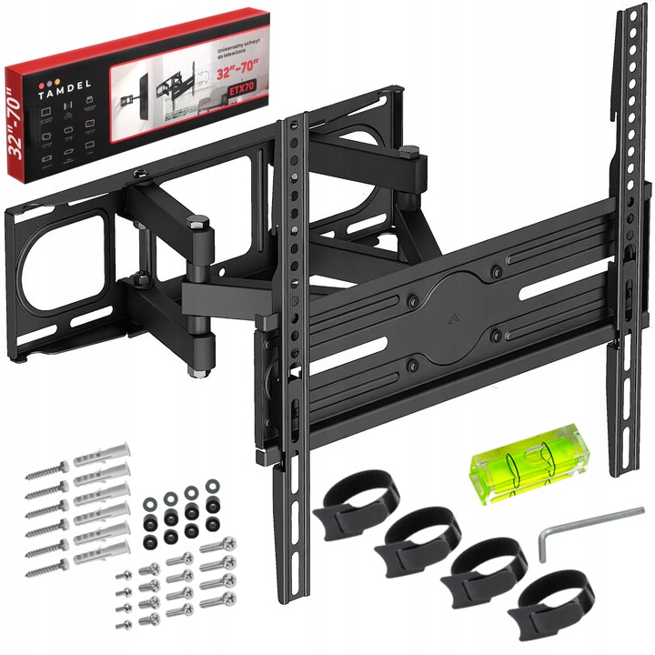 UCHWYT DO TELEWIZORA 32-70 CALI OBROTOWY REGULOWANY SOLIDNY