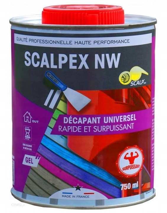 SCALPEX NW Preparat żel do usuwania starych powłok farby lakierów 750ml