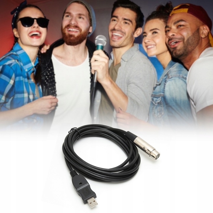 KABEL ADAPTERA USB MĘSKI NA XLR ŻEŃSKI 3 METRY